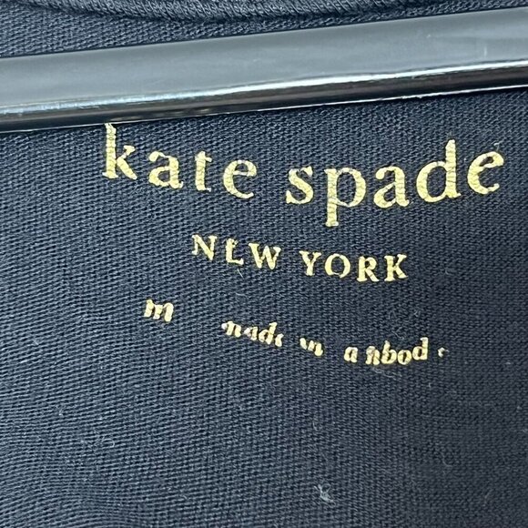 Kate Spade Intimates Light Sleeper Heavy Dreamer Pajama Black White Trim‎ Medium - Picture 3 of 6